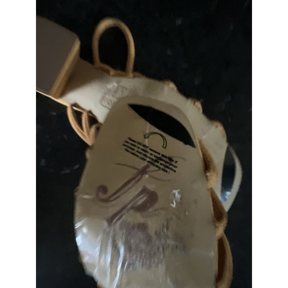 Free People Womens Colette Cinched Sandals Heel Orange Leather 37 / 7 US - Picture 12 of 16